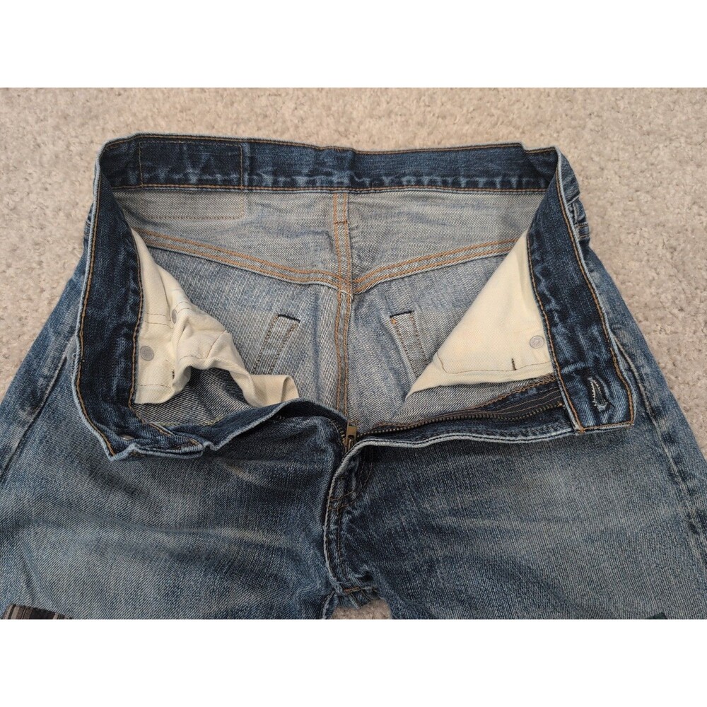 Levi's 505-0217 Big E Selvedge Talon 42 Zipper Jeans Men's Size 30x32 Distressed - Picture 10 of 16